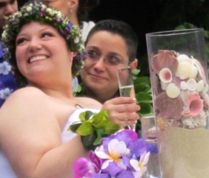 Hawaiian wedding reception