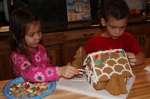 a gingerbread house on Rehab-Eve