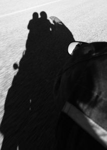 motorcyclist shadow